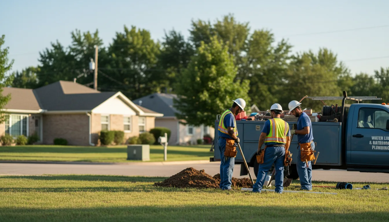 Residential water line and bathroom plumbing service in Snyder, TX